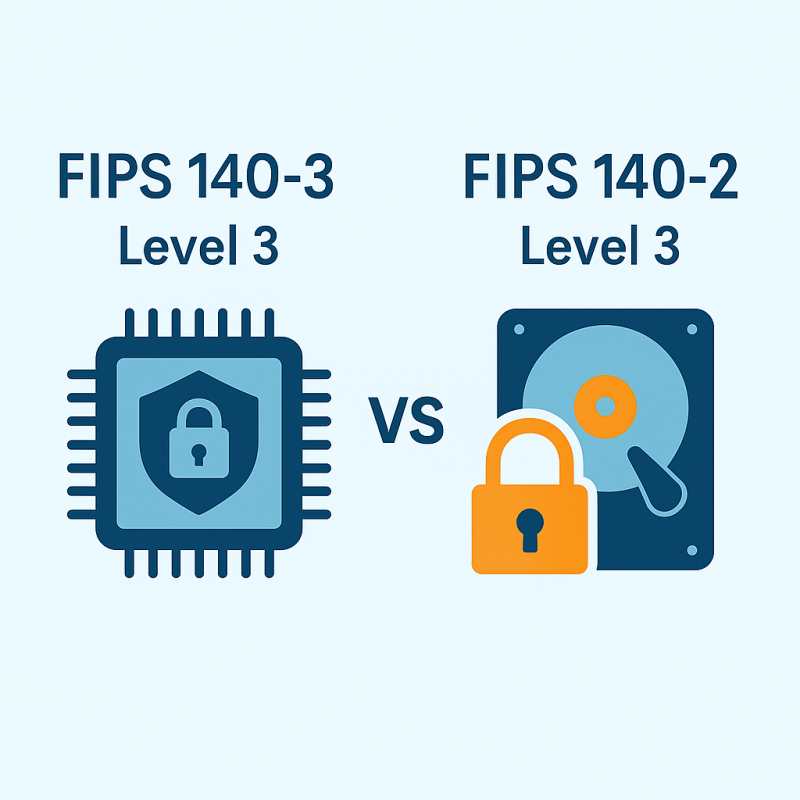 so sánh FIPS 140-3 level 3 và FIPS 140-2 level 3