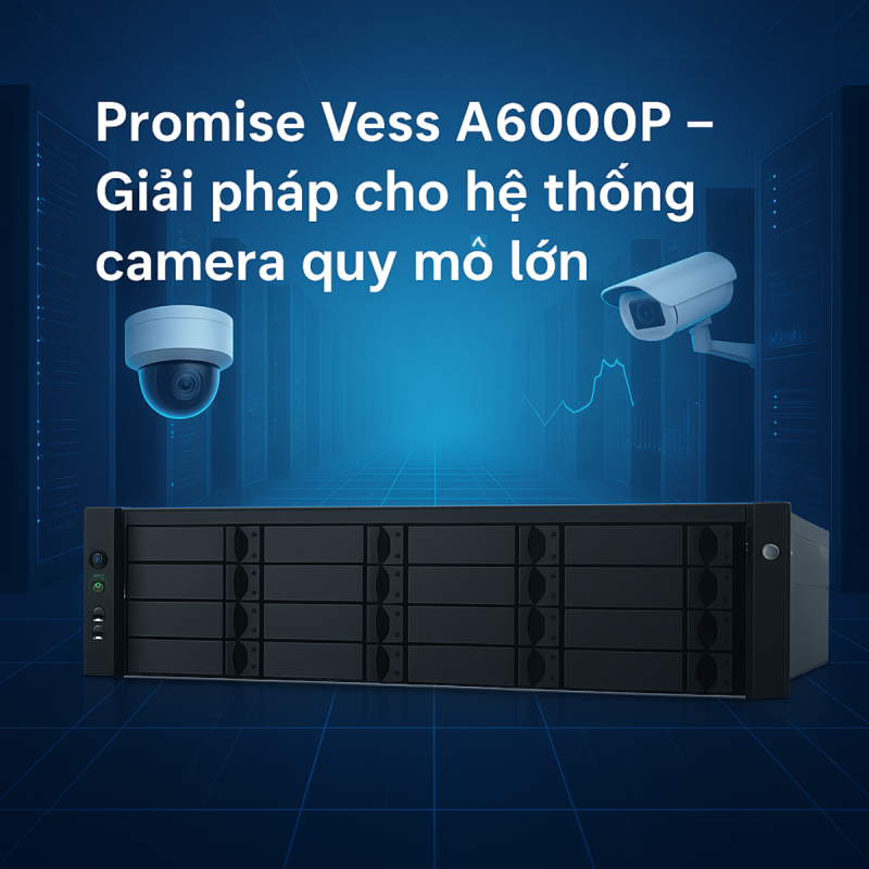 Promise Vess A6000P – Giải pháp cho hệ thống camera quy mô lớn