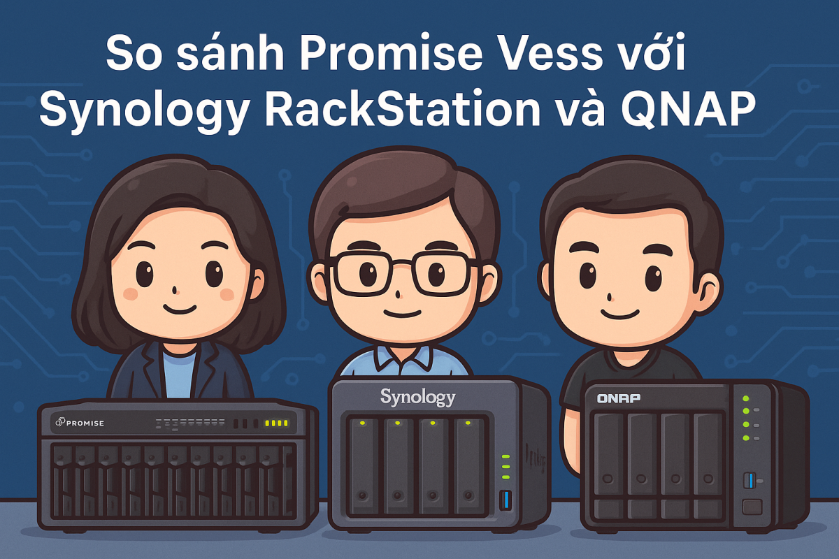 so sánh promise Vess với Synology RackStation và QNAP