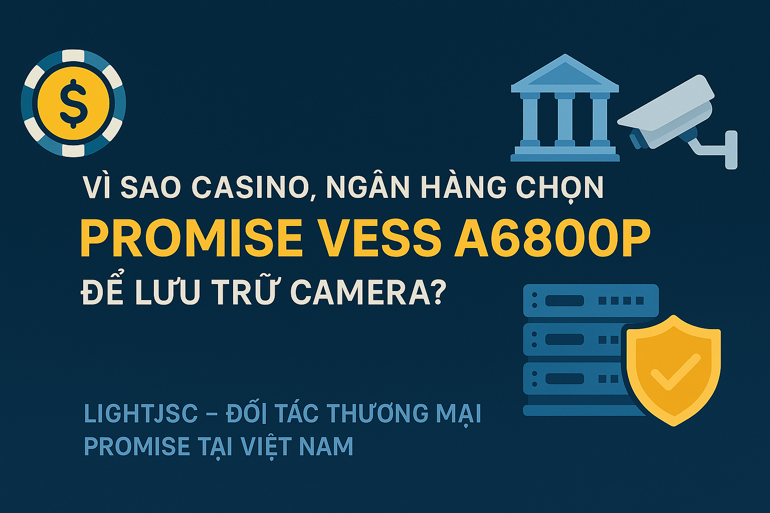 vì sao casino, ngân hàng chọn PROMISE VESS A6800P để lưu trữ CAMERA ?